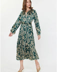 Amelia Pleated Long Dress