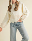 Savannah Scalloped Sweater with Embroidery