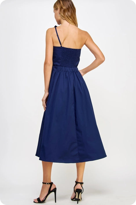 Fiona Knotted Bow Midi Dress