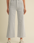 Patch Pocket Wide Leg Denim