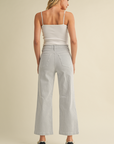 Patch Pocket Wide Leg Denim