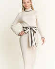 Vanna Ribbed-Knit Midi Dress