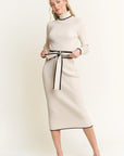Vanna Ribbed-Knit Midi Dress