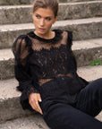 Lacey Blouse with Peter Pan Collar