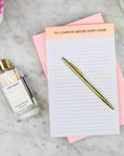 To Complete Before Happy Hour Notepad