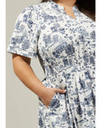 Remi Toile Poplin Maxi Dress - Plus Size