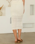 Clarice Crochet Knit Midi Skirt