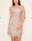 Ivette Sequin Back Cowl Mini Dress