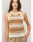 Stella Stripe Crochet Halter