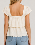 Emma Embroidered Square Neck Top