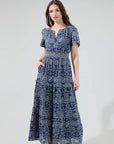 Viv Floral Eyelet Poplin Maxi Dress