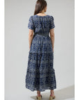 Viv Floral Eyelet Poplin Maxi Dress