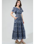 Viv Floral Eyelet Poplin Maxi Dress