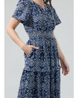 Viv Floral Eyelet Poplin Maxi Dress
