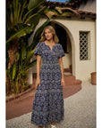 Viv Floral Eyelet Poplin Maxi Dress