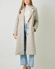 Francesca Houndstooth Long Coat