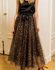 Aria Tulle Skirt in Leopard Print