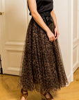 Aria Tulle Skirt in Leopard Print