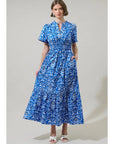 Bri Floral Poplin Maxi Dress