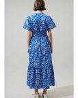 Bri Floral Poplin Maxi Dress