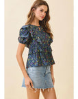 Myra Floral Print Peplum Top