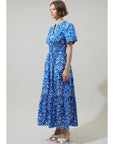 Bri Floral Poplin Maxi Dress