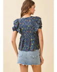 Myra Floral Print Peplum Top