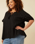 Tabby Textured Blouse - Final Sale Item