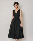 Philippa Poplin Tulle Midi Dress