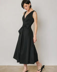 Philippa Poplin Tulle Midi Dress