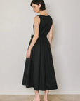 Philippa Poplin Tulle Midi Dress