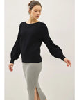 Horizontal Ribbed Long Sweater