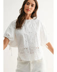 Emma White Cotton Blouse