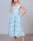 Emma Embroidered Flared Midi Dress