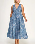 Sasha Sleeveless Midi Dress - Plus Size