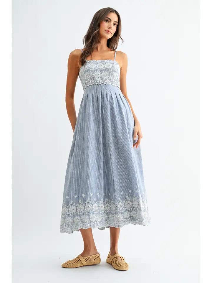 Pippi Pinstripe Midi Dress FR & Company Pippi Pinstripe Midi Dress FR & Company