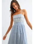 Pippi Pinstripe Midi Dress