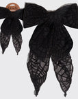 Oversized Bow Hair Clip - Spiderweb