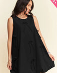 Bow Detail Short Dress - Plus Size