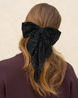 Oversized Bow Hair Clip - Spiderweb