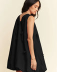 Bow Detail Short Dress - Plus Size