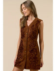 Sami Button-Down Suede Dress