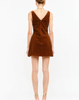 Kara Brown Velvet Dress
