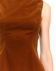 Kara Brown Velvet Dress