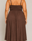Shiloh Smocked Tie Front Midi Dress - Plus Size