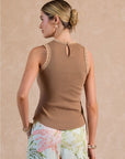 Carrie Crochet Trim Tank
