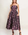 Kaile Jacquard Woven Midi Dress