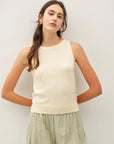 Veronica Soft Boatneck Sweater Tank