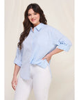 Dani Cotton Blend Button Up - Plus Size