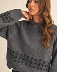 Savannah Scalloped Sweater with Embroidery